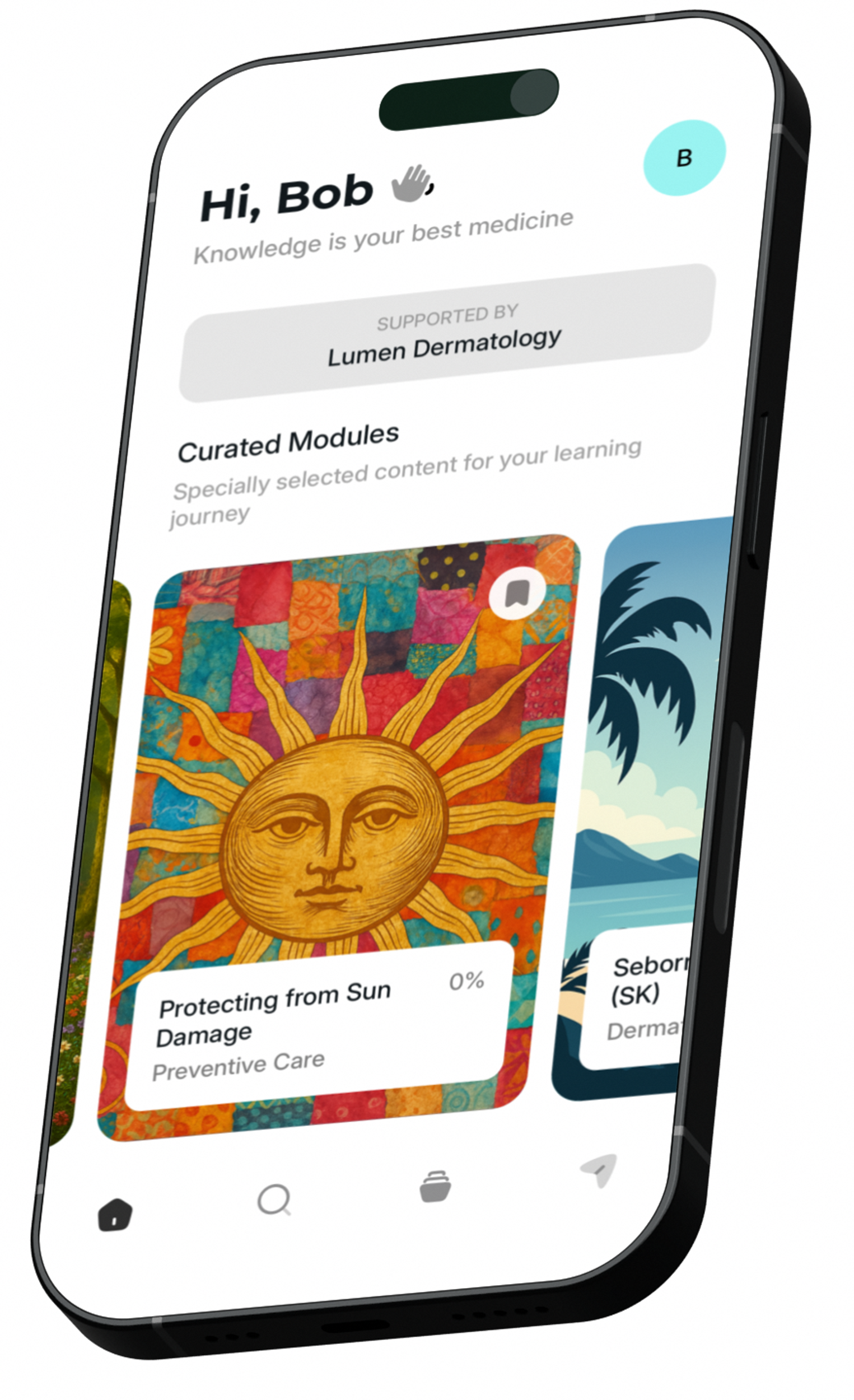 Care Tales mobile app interface